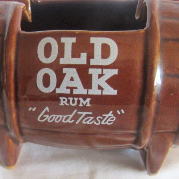 Vintage Jamaican Angostura Old Oak Rum "Good Taste" Barrel Shaped Ashtray  B778 - Picture 5 of 6